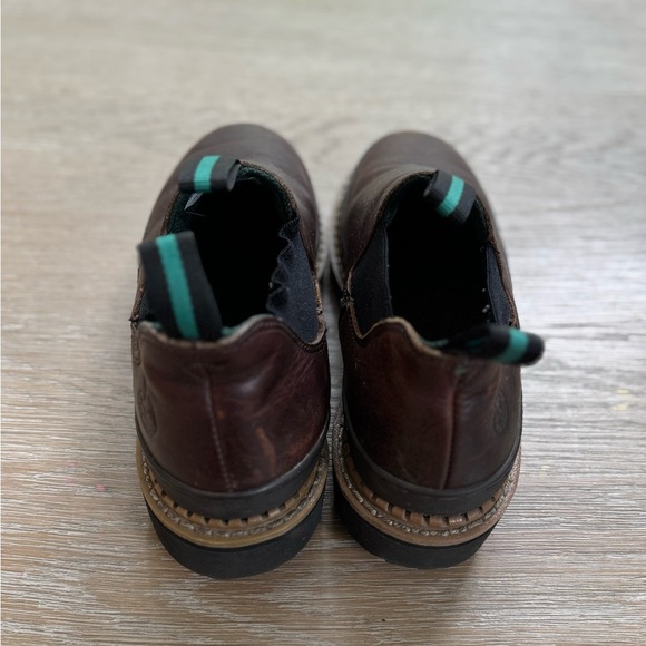 Georgia Giant Women's Soggy Brown leather slip on ankle Boots Booties Size 8 - Picture 8 of 8